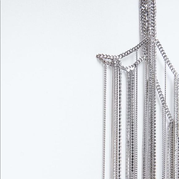 ZARA Limited Edition Jewel Body Chain Top - Picture 2 of 7